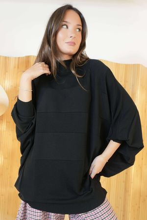Maggie Batwing Knit Black